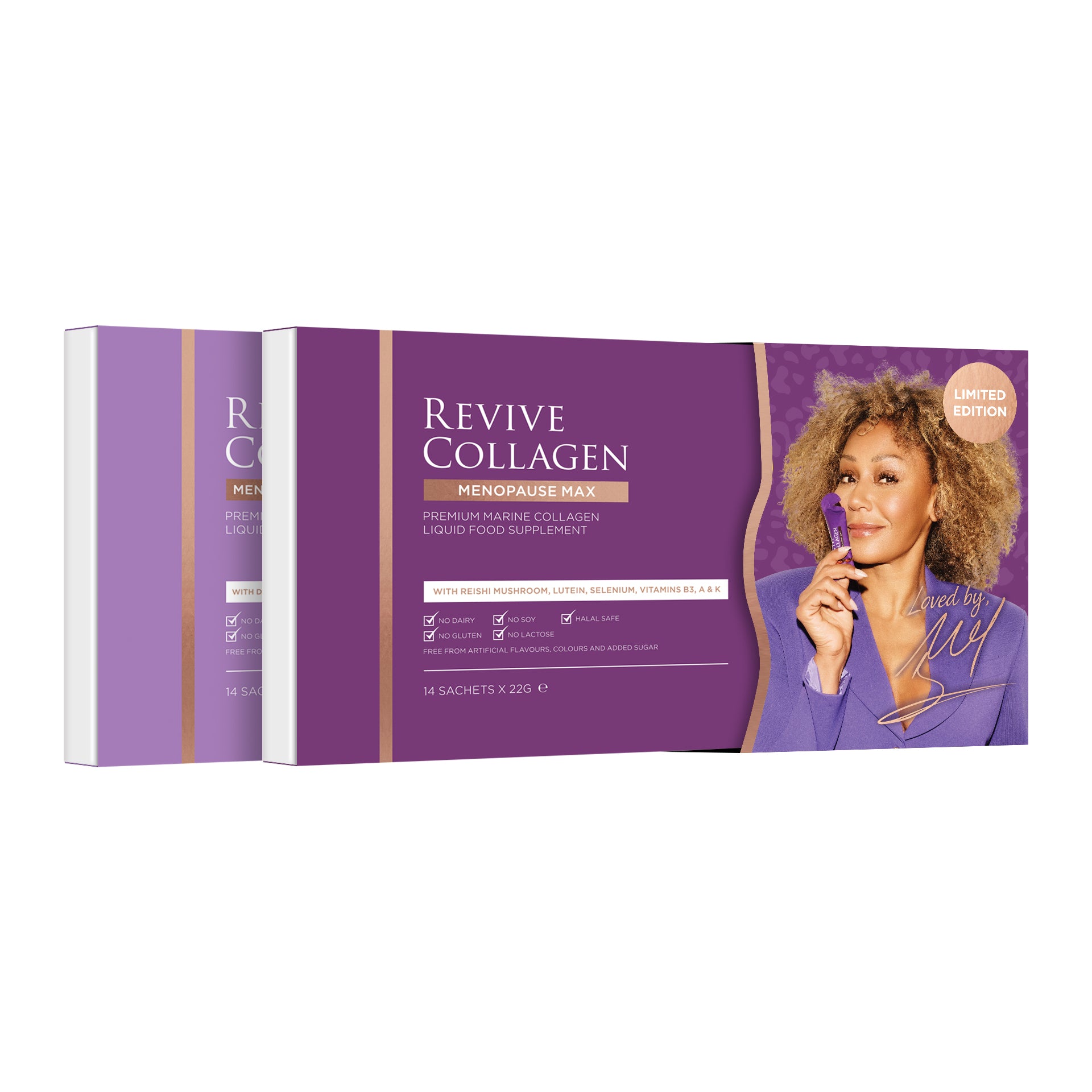 Mel B’s most loved Menopause bundle - Menopause Max and Beauty Sleep Hydrolyzed Marine Collagen Drink